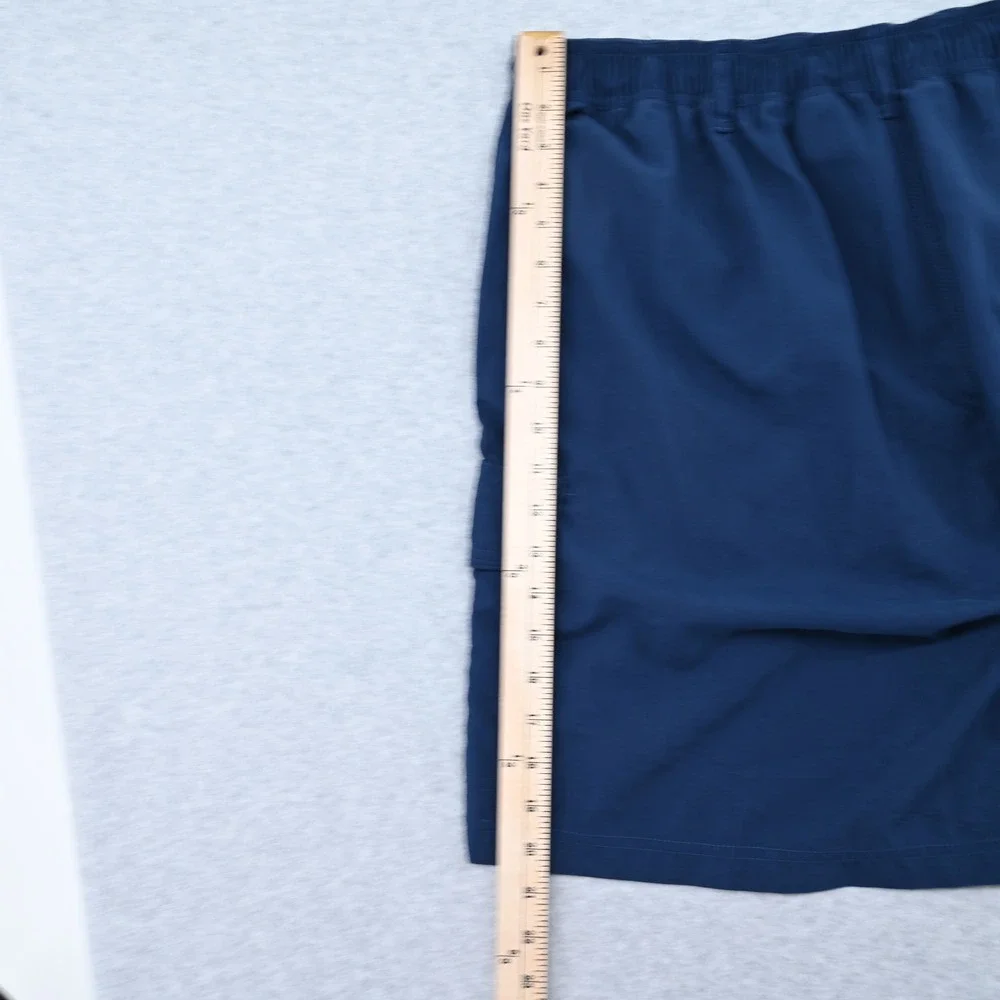 Nat Nast Swim Trunks Mens XL Navy Blue Cargo Pockets Mesh Lined Casual Resort